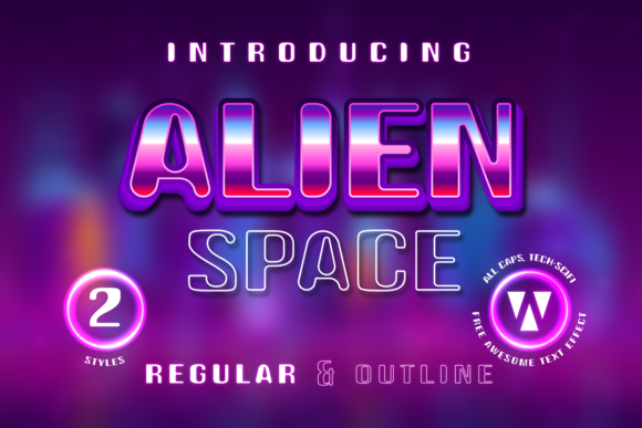 Alien Space: The Futuristic Display Font for Modern Designers