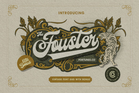 Fouster: A Vintage Display Font for Bold Branding
