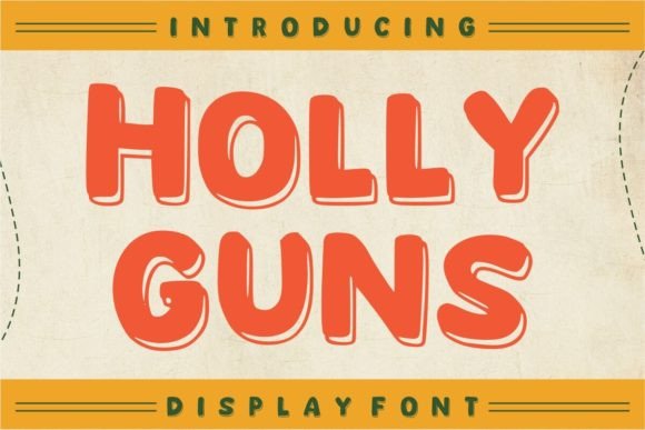 Holly Guns: A Playful All-Caps Display Font for Bold Designs