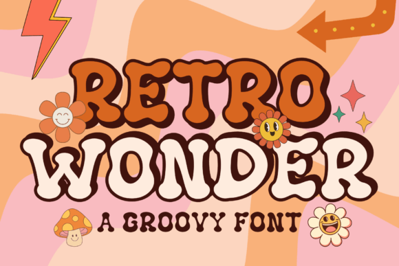 Retro Wonder: A Groovy Display Font for Modern Creativity