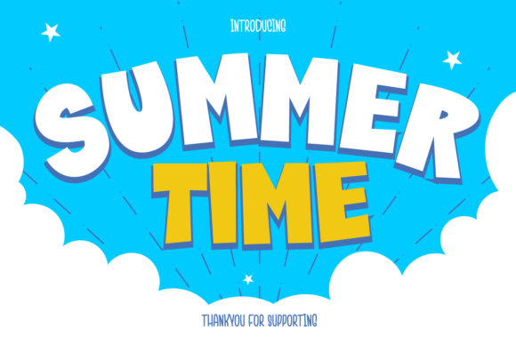 Summertime: A Playful Display Font for Creative Projects